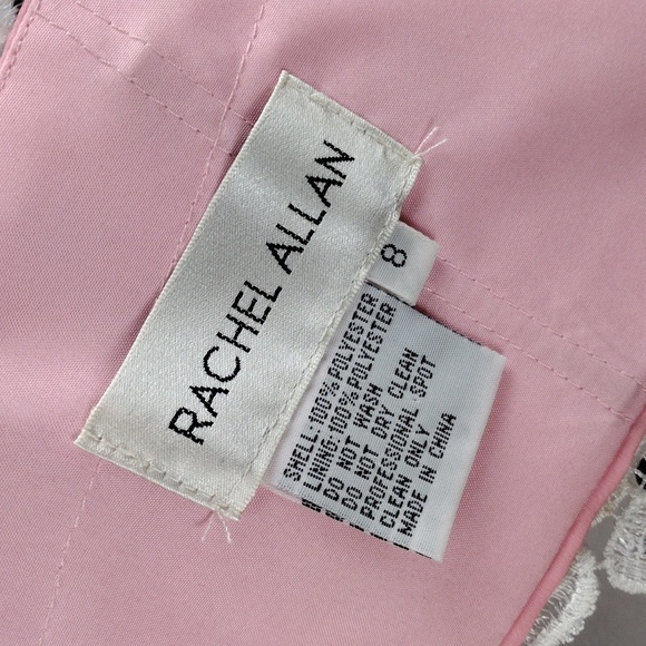 Rachel Allan Pink Crystal Embellished Two Piece Cropped Halter Maxi Skirt Set - Picture 3 of 16